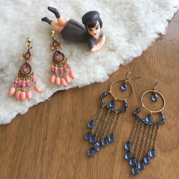 Jewelry - 💎 Lot of 2 Dangle Boho Chandelier Earrings